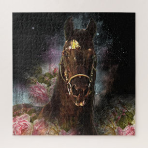 Black Beauty Friesian Horse - Puzzle Legpuzzel