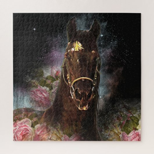 Black Beauty Friesian Horse - Puzzle Legpuzzel (Verticaal)