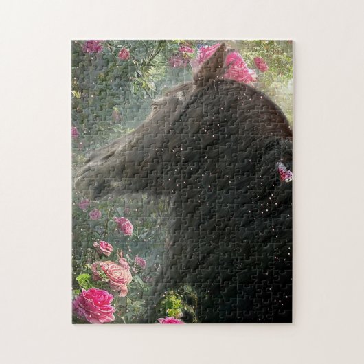 Black Beauty Friesian Horse - Puzzle Legpuzzel (Verticaal)