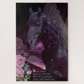 Black Beauty Friesian Horse - Puzzle Legpuzzel (Verticaal)