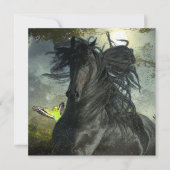 Black Beauty Friesian Horse - Wenskaart Kaart (Voorkant)
