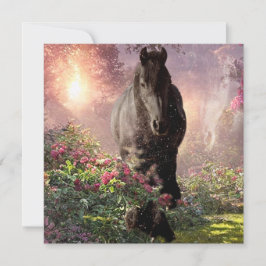 Black Beauty Friesian Horse - Wenskaart Kaart