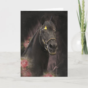 Black Beauty Friesian Horse - Wenskaart Kaart
