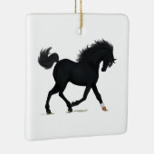 Black Beauty gepersonaliseerd kerstpaard Pony Keramisch Ornament (Rechts)