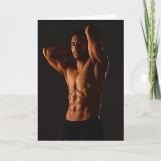 Black Beauty Hot Guy Greetings Card Kaart