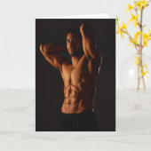 Black Beauty Hot Guy Greetings Card Kaart (Gele Bloem)