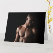 Black Beauty Hot Guy Groetjes Kaart (Gele Bloem)