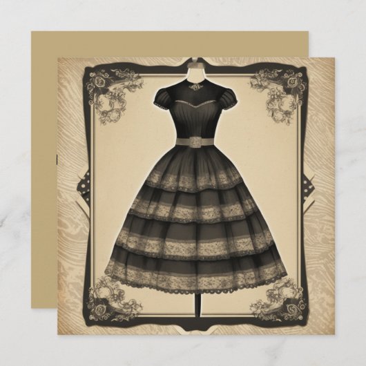 Black Beauty in een Kaart: tijdloos en veelzijdig Kaart (Voorkant / Achterkant)