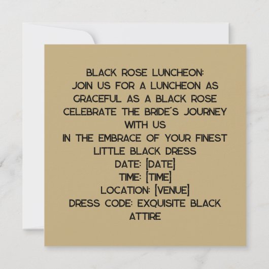 Black Beauty in een Kaart: tijdloos en veelzijdig Kaart (Achterkant)