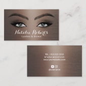Black Beauty Lashes & Brows Elegant Salon Spa Visitekaartje (Voorkant / Achterkant)