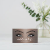 Black Beauty Lashes & Brows Elegant Salon Spa Visitekaartje (Staand voorkant)