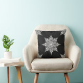 Black Beauty Mandala Snowflake Cushion Kussen (Stoel)