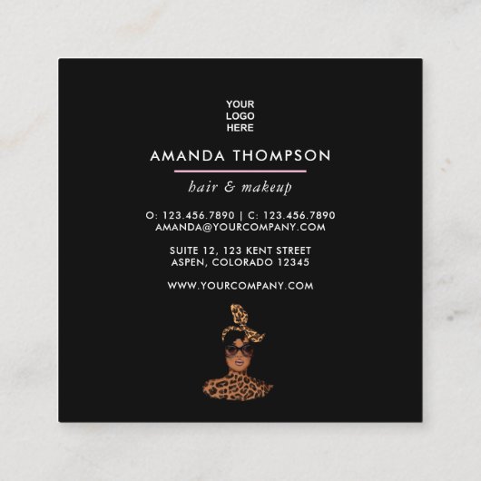 Black Beauty Mode Visitekaartje (Achterkant)
