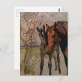  Black Beauty-paard "Mijn moeder en ik" Briefkaart (Voorkant / Achterkant)