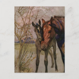  Black Beauty-paard "Mijn moeder en ik" Briefkaart