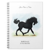 Black Beauty Personalized Horse Owner's Journal Notitieboek (Voorkant)
