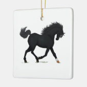 Black Beauty Personalized kerstpaard Pony Cer Keramisch Ornament (Links)