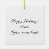 Black Beauty Personalized kerstpaard Pony Cer Keramisch Ornament (Achterkant)