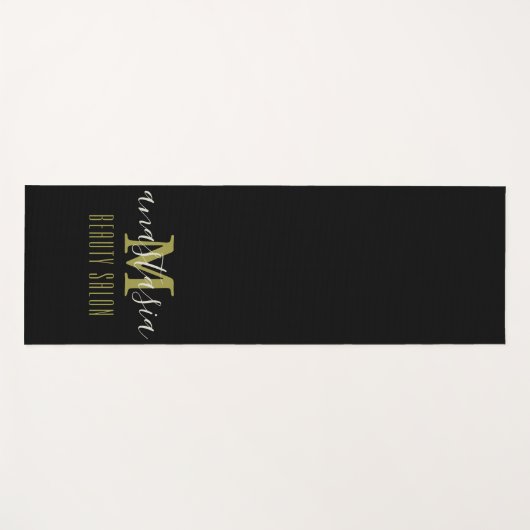 Black Beauty Salon van Anastasia Monogram Yogamat (Voorkant (horizontaal))