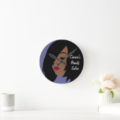 Black Beauty Salon Wall Clock -  Ronde Klok (Huis)