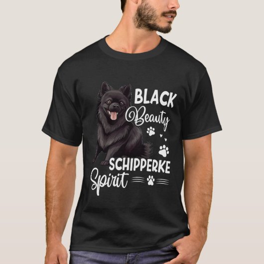 Black Beauty Schipperke Spirit Dog T-shirt (Voorkant)
