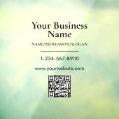 Black Bedrijfsnaam Storefront QR Code Contactgegev Raamsticker (Vel 3)