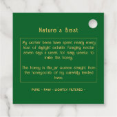 Black Bee Honey Label Metallic Gold Text  (Achterkant)