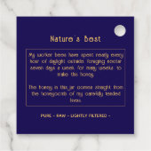 Black Bee Honey Label Metallic Gold Text  (Achterkant)