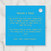 Black Bee Honey Label Metallic Gold Text  (Achterkant)