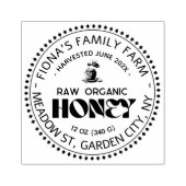 Black Bee Honey Label Metallic Gold Text Rubberstempel (Afrduk)
