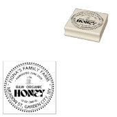 Black Bee Honey Label Metallic Gold Text Rubberstempel (Gestempeld)