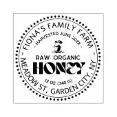 Black Bee Honey Label Metallic Gold Text Rubberstempel (Afrduk)