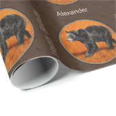 Black Beer Autumn Earth Brown Cadeaupapier (Rol Hoek)