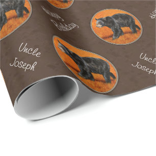 Black Beer Autumn Earth Brown Cadeaupapier
