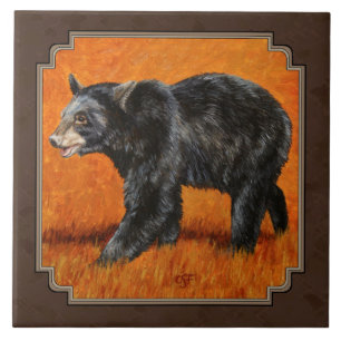 Black Beer Autumn Earth Brown Tegeltje
