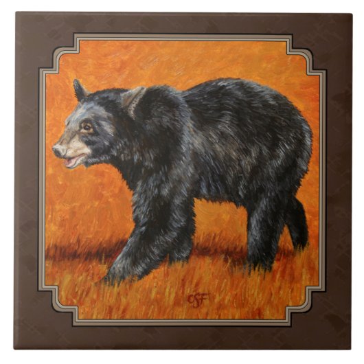 Black Beer Autumn Earth Brown Tegeltje (Voorkant)