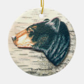 Black Beer Birch Bark Art Keramisch Ornament (Voorkant)