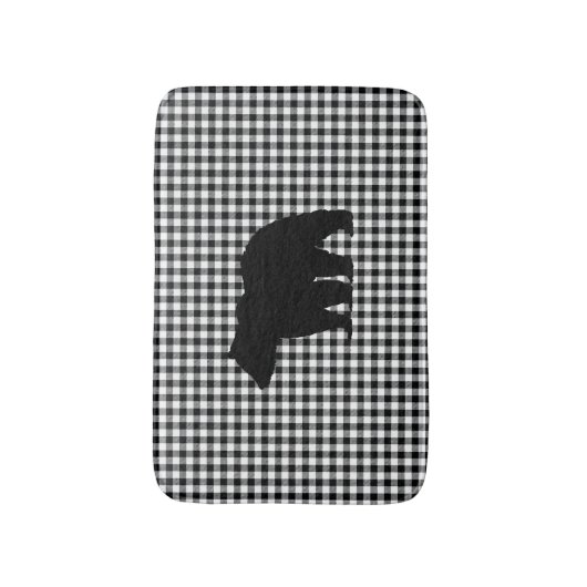 Black Beer Buffalo Check Bath Mat (Voorkant Verticaal)