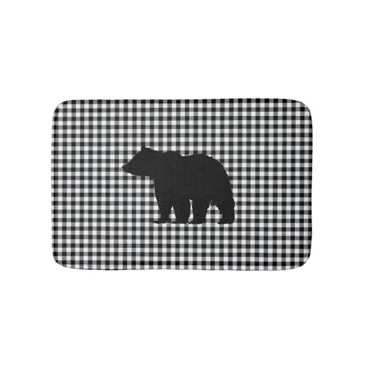 Black Beer Buffalo Check Bath Mat (Voorkant)