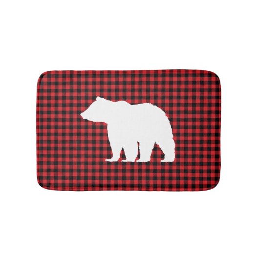 Black Beer Buffalo Check Bath Mat (Voorkant)