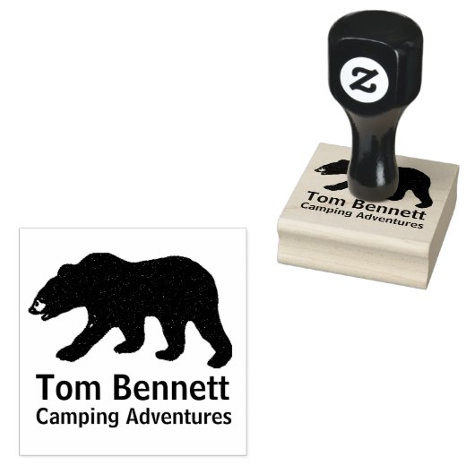 Black Beer Camping Adventures Rubberstempel (Gestempeld)