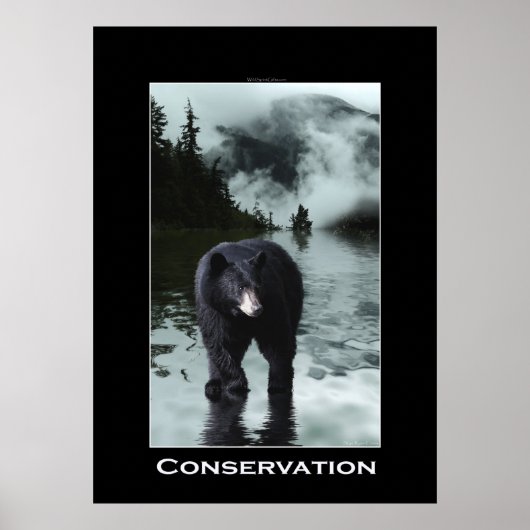 Black Beer CONSERVATION Wildlife Poster (Voorkant)