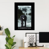 Black Beer CONSERVATION Wildlife Poster (Thuiskantoor)