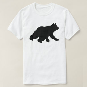Black Beer Crossing Tracks Hunting Wild Life Yogi T-shirt