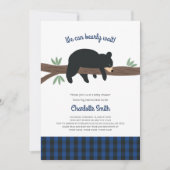 Black Beer Cub baby shower-uitnodiging Kaart (Voorkant)