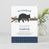 Black Beer Cub baby shower-uitnodiging Kaart (Staand voorkant)