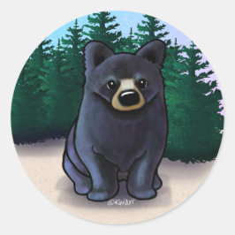 Black Beer Cub Classic Ronde Sticker