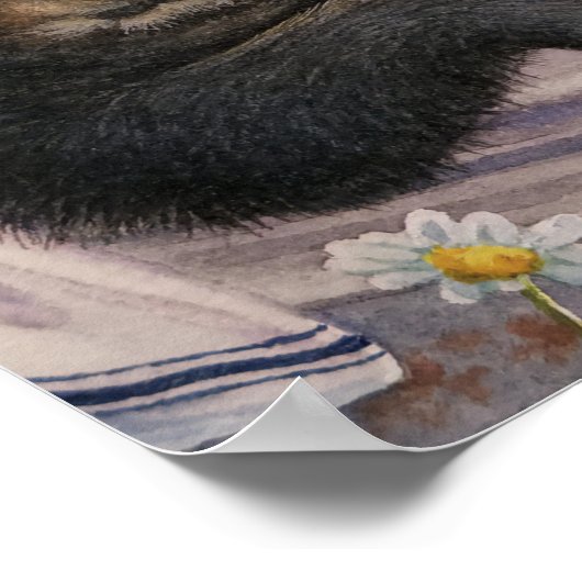 Black Beer Cub Washtub Bath Duck Waterverf 11x14 Poster (Hoek)