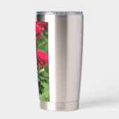 Black beer game-speler geïsoleerde drinkbeker (Achterkant)