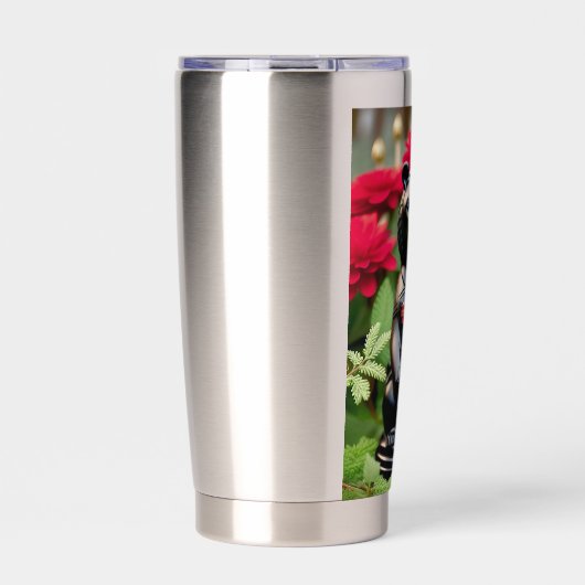 Black beer game-speler geïsoleerde drinkbeker (Voorkant)